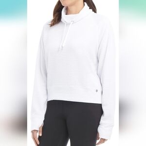 Danskin Women's Funnel Neck Textured Pullover